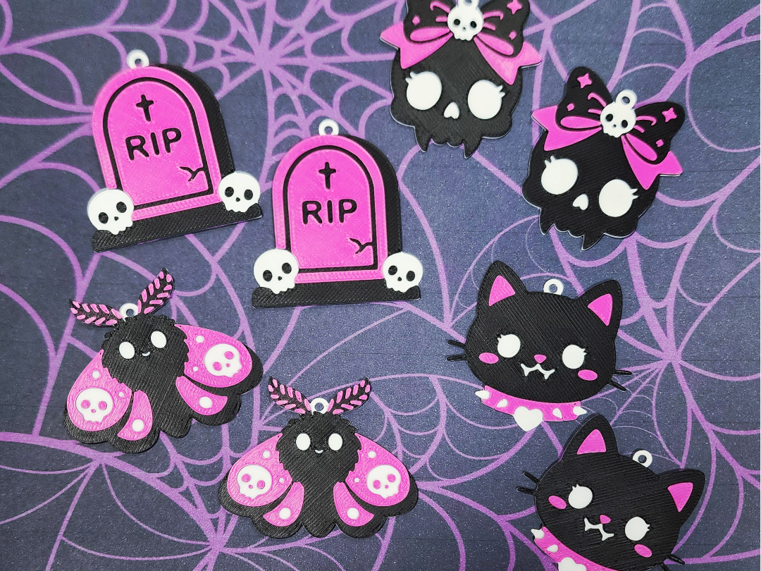 Creepy Cute Earrings, No AMS, Quick Print - 1
