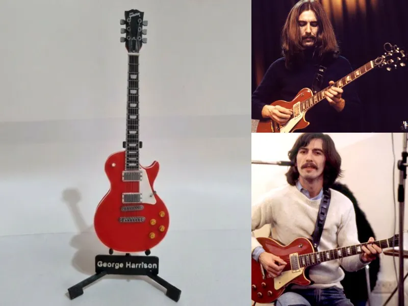 Guitar 17cm c/Cordas - Gibson LP George Harrison