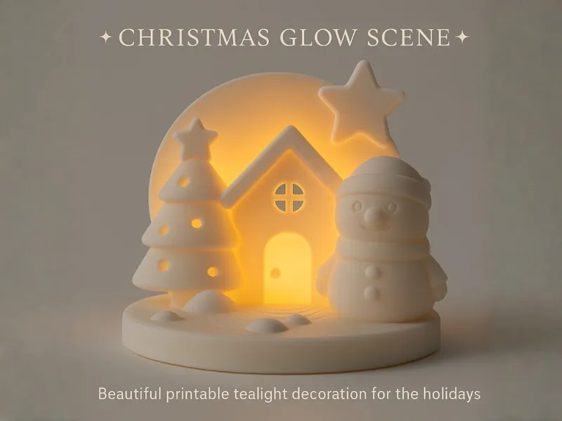 Christmas Glow Scene – Tealight Decoration