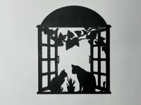 Décoration murale silhouette de chatons — photo 1