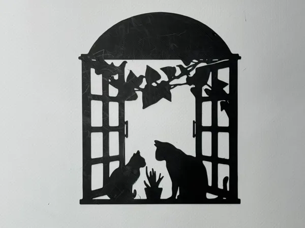 Décoration murale silhouette de chatons