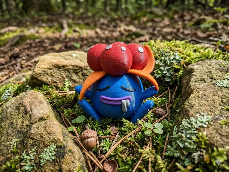 Gloom Pokemon Figure Multi-Color Print