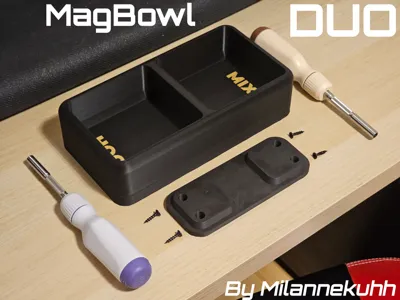MagBowl Duo – Magnetic Double Pet Feeder Bowl