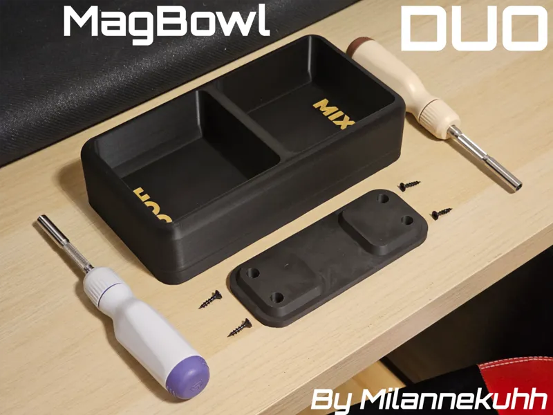 MagBowl Duo – Magnetic Double Pet Feeder Bowl