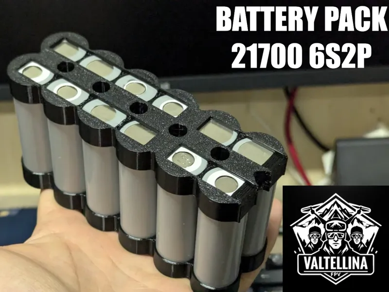 Supporto per pacco batterie Li-Ion 21700-6S2P