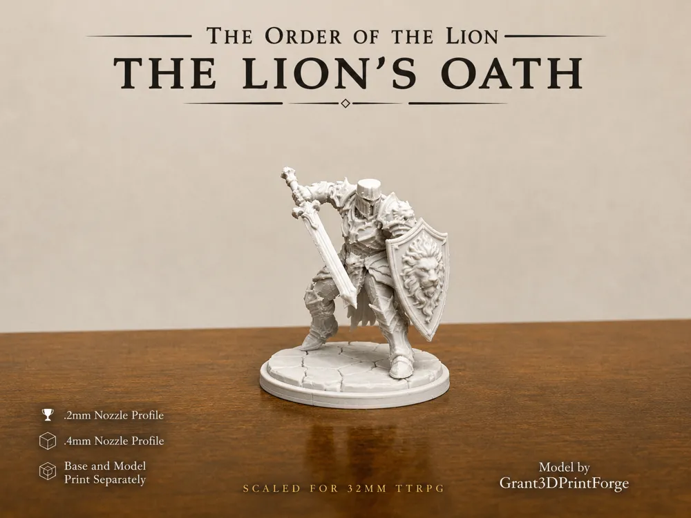 Figura decorativa: The Lion's Oath - D&D Miniature. Referencia del modelo original.