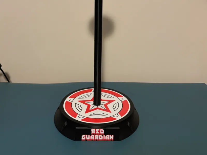 Red Guardian Helmet Stand