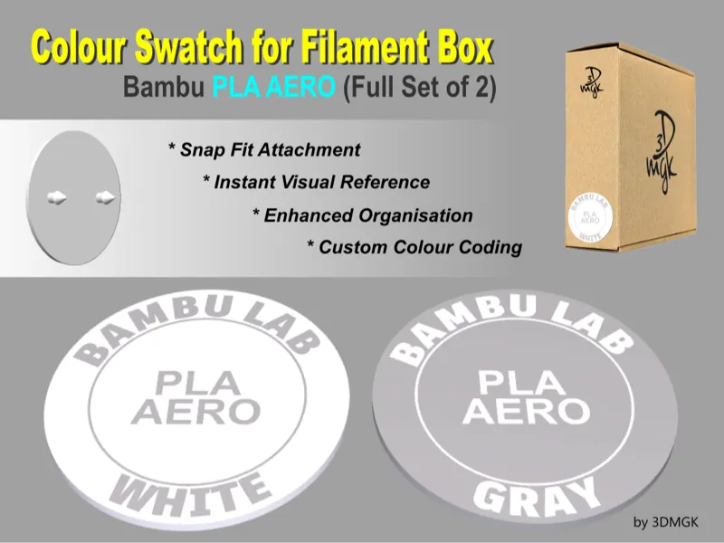 Filament Box Swatch - Bambu PLA AERO