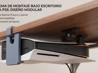 Base Aerea para Ps5 Fat debajo del escritorio