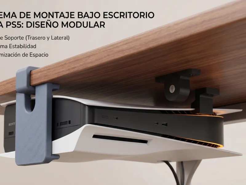 Base Aerea para Ps5 Fat debajo del escritorio