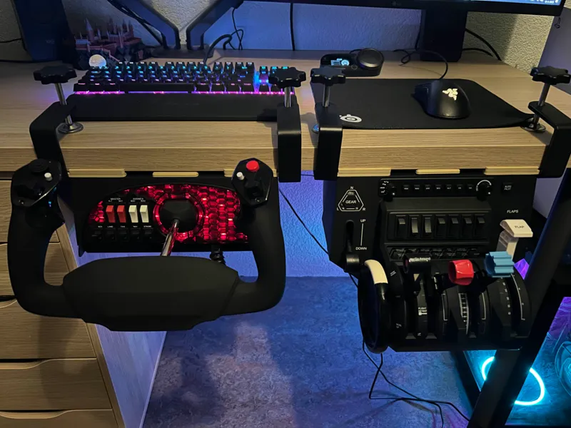 Honeycomb Alpha and Bravo desk mounts