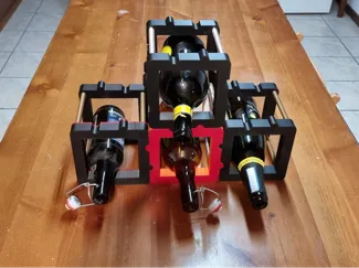 porta bottiglie modulare quadrato