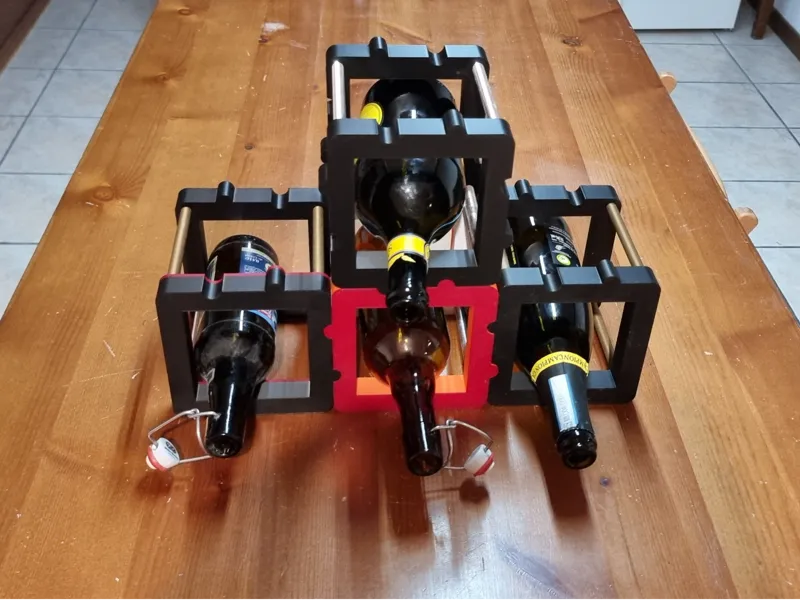 porta bottiglie modulare quadrato