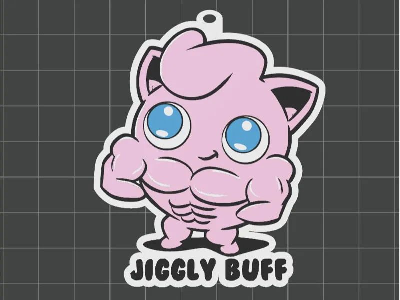 Jiggly Puff aka Jiggly Buff Keychain