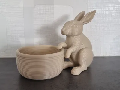 Rabbit with Basket Corduroy Look