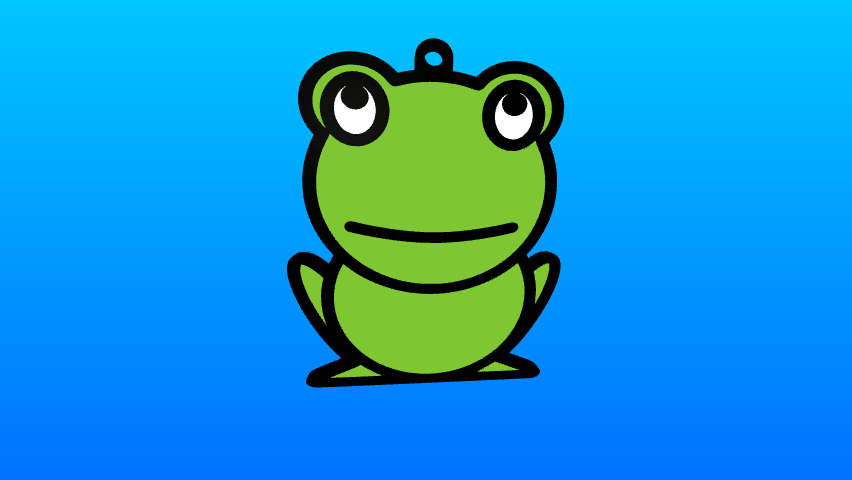 Frog Keychain AMS 3 colors Easy Print 40 min 