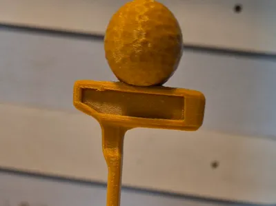 Golf trophy - Golf ball on a putter