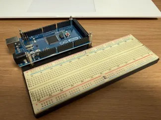 arduino mega 2560 with breadboard tray
