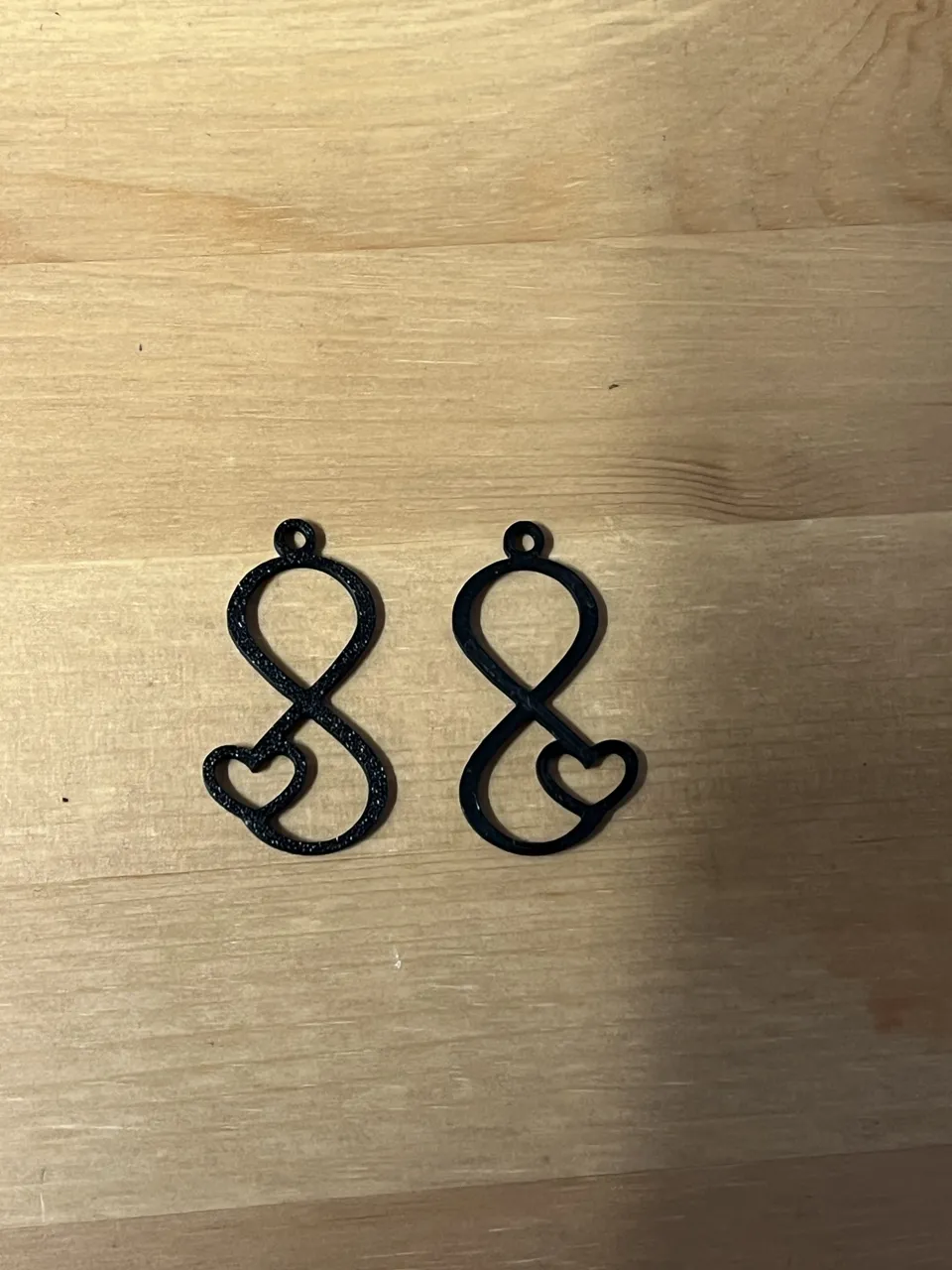 infinity heart earrings view 2