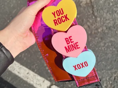 Conversation Heart Bag Strap Charms (1.5” & 2”)