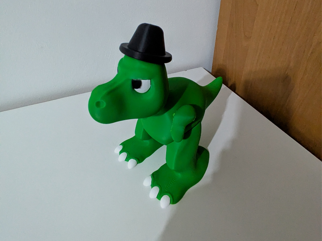 Dapper T-Rex with Bowler Hat