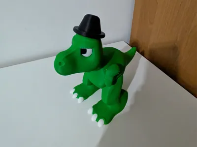 Dapper T-Rex with Bowler Hat