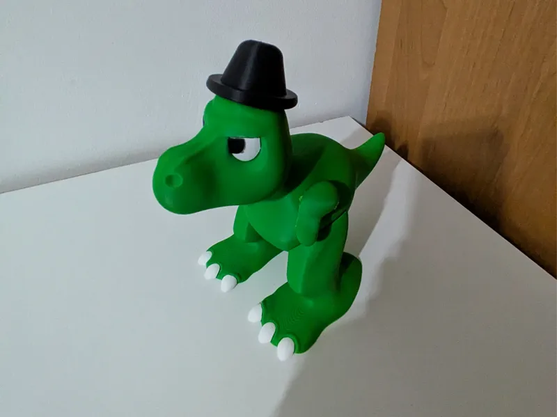 Dapper T-Rex with Bowler Hat