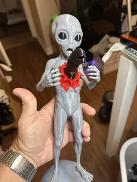 Modelo para impresión 3D: KrAAXIS Grey Vs Alien — vista de referencia 3