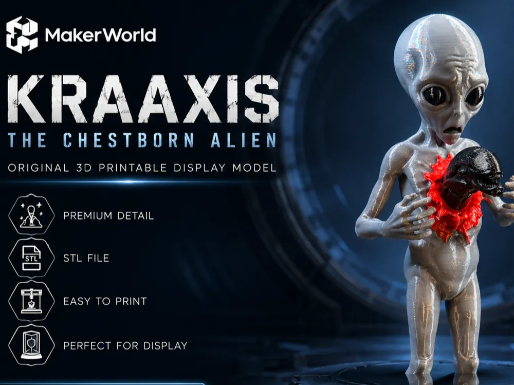 Modelo para impresión 3D: KrAAXIS Grey Vs Alien. Referencia del modelo original.