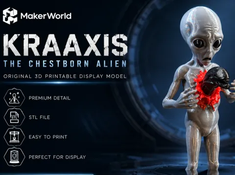 Modelo para impresión 3D: KrAAXIS Grey Vs Alien — referencia de MakerWorld
