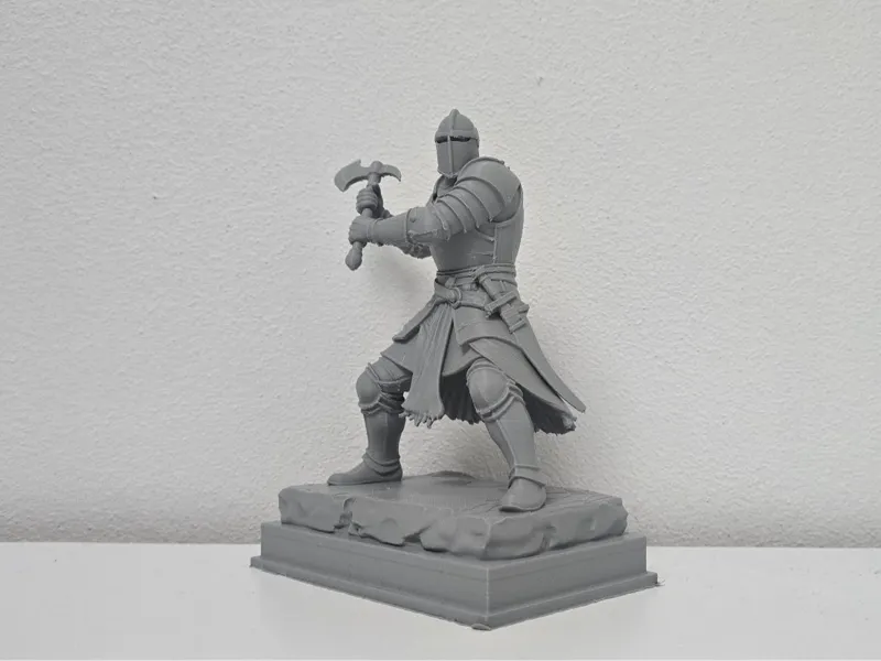 Armored Knight with Great Axe Statue
