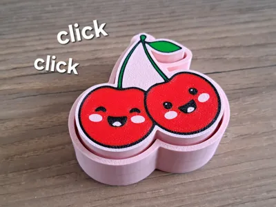Cute kawaii cherry fidget clicker toy