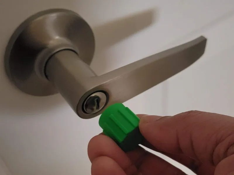 Bathroom safety door lock key