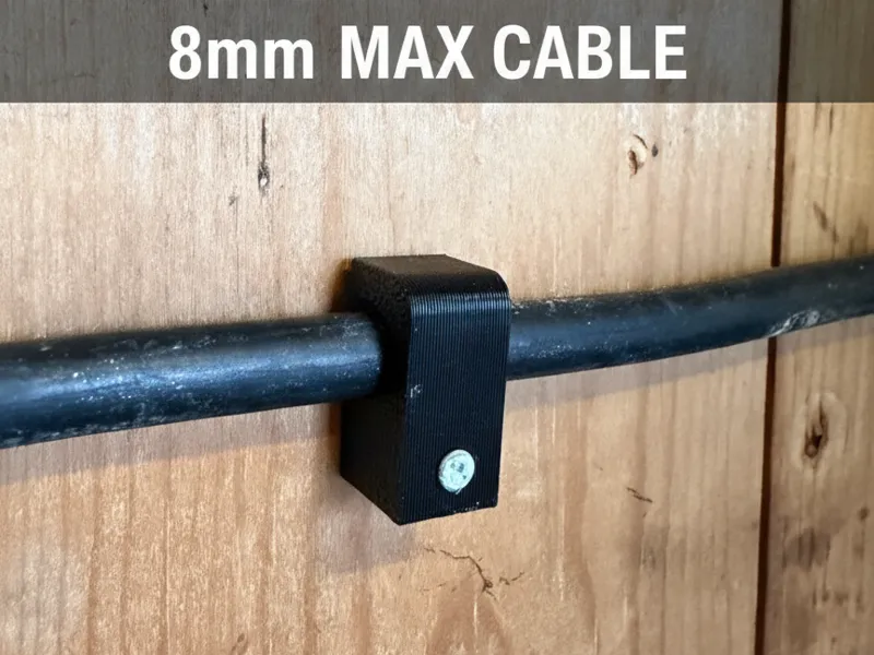 Robust 8mm Cable Clip - Nail Mount 