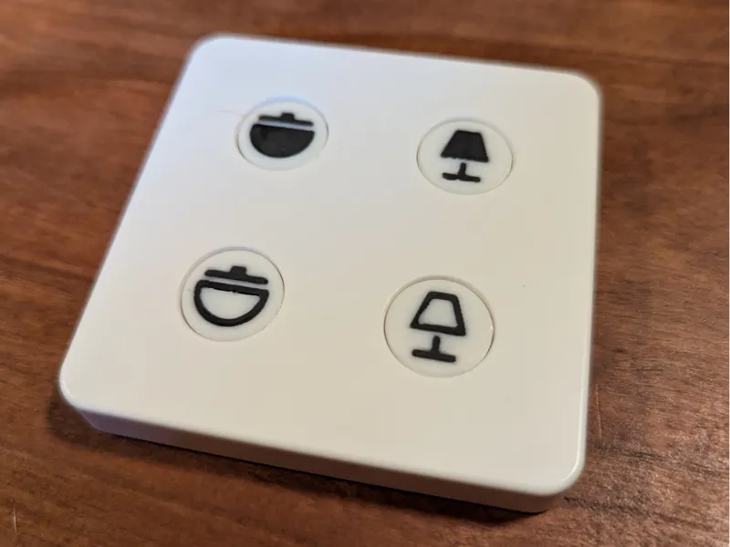 4 Button Zigbee Remote with Custom Button Symbols