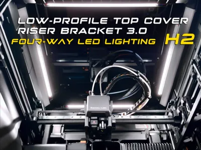 H2 Low-Profile Top Cover Riser Bracket 4-Way LED 