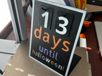 Halloween countdown sign