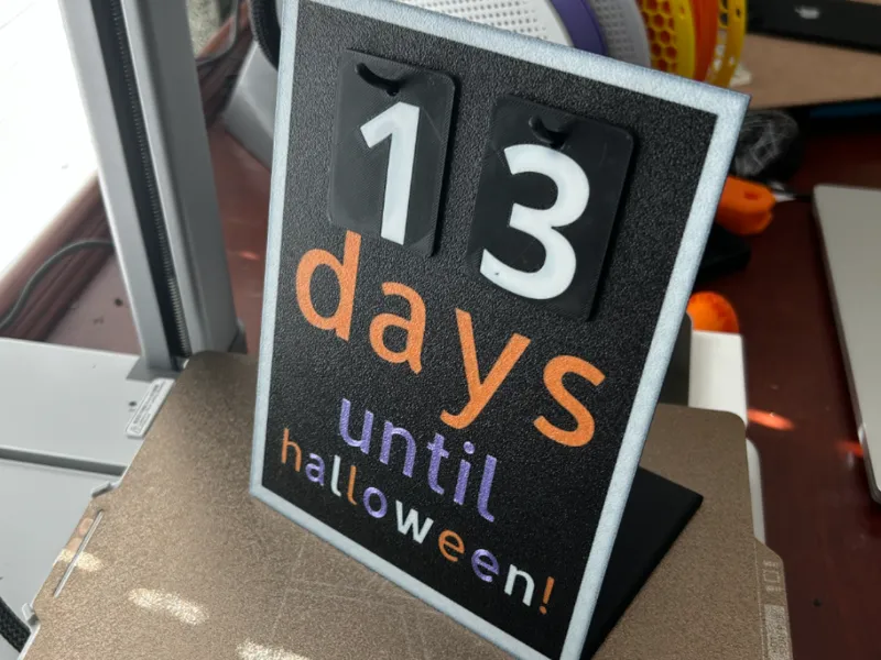Halloween countdown sign