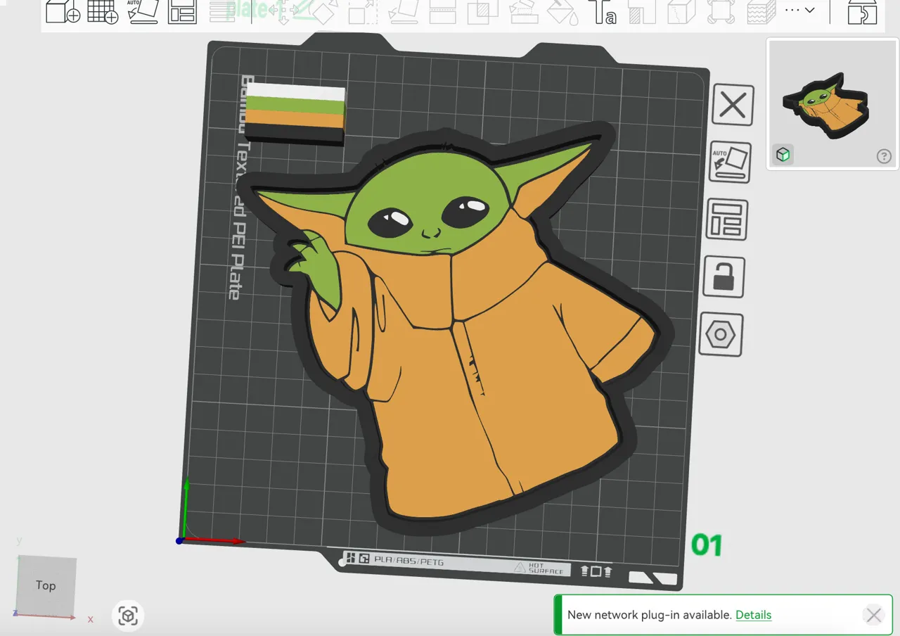 trinket tray Grogu aka baby yoda view 2
