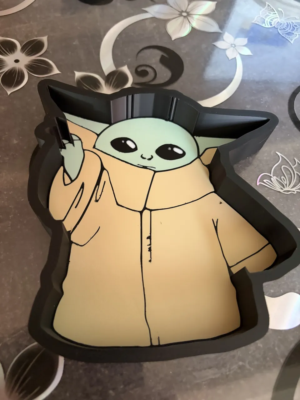trinket tray Grogu aka baby yoda view 3