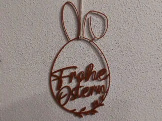 Frohe Ostern Wandbehang Wall Art  Easter Egg Ears