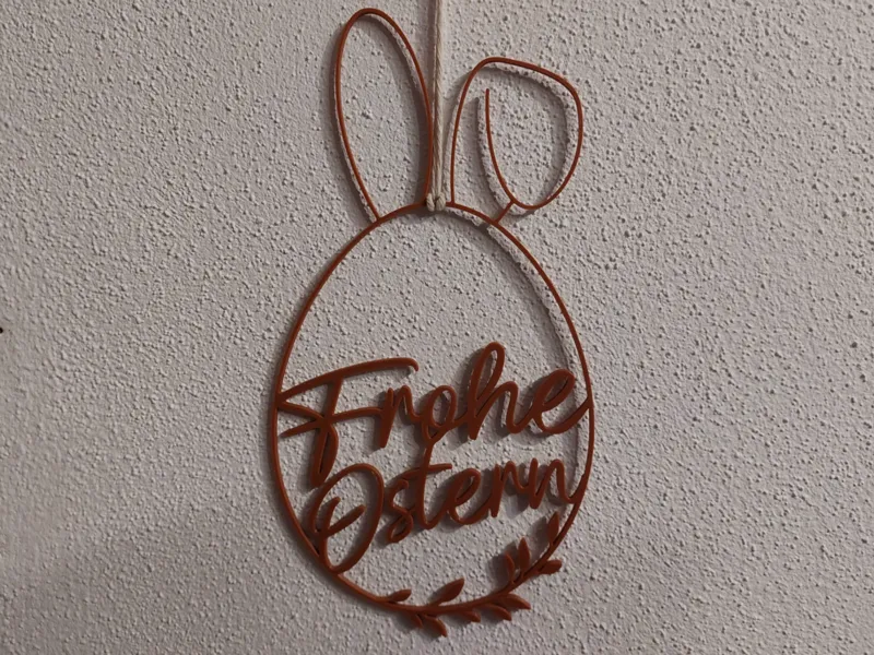 Frohe Ostern Wandbehang Wall Art Easter Egg Ears