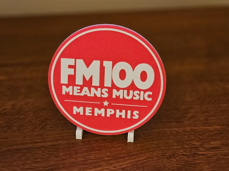 FM 100 Means Music Memphis Radio Station Coaster