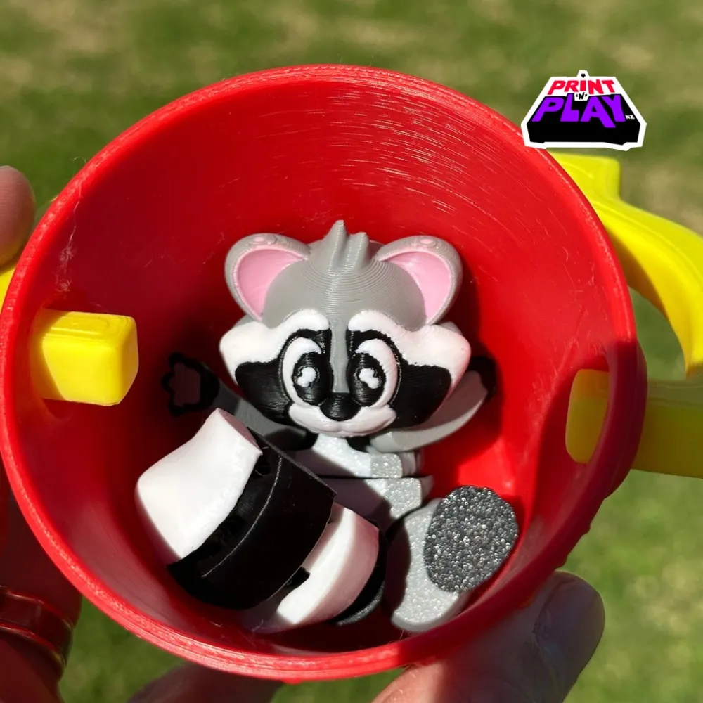Rolling Rascal Model Blender Rascal the Flexi Raccoon by Print N Play MakerWorld: Download Free 3D ...