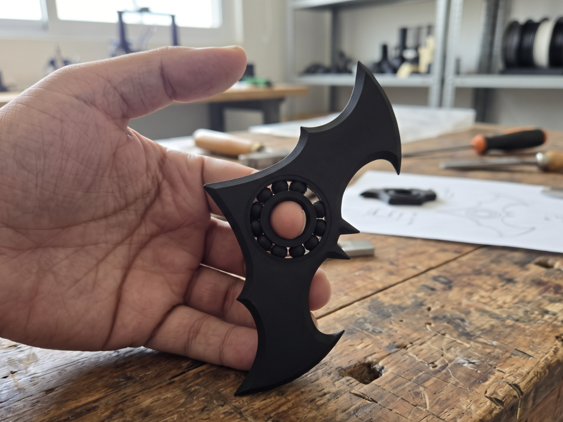 The Dark Spin - Batarang Fidget Spinner - 1