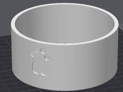 Cat Bowl - Heart Paw 