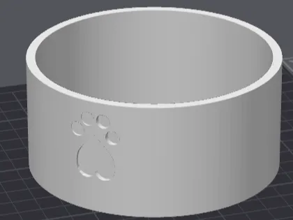 Cat Bowl - Heart Paw 