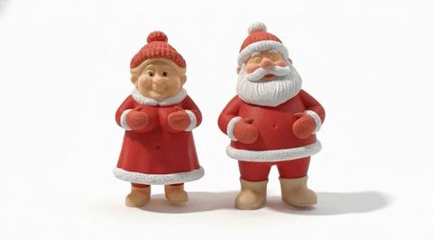 Weihnachtsfrau und Weihnachtsmann 