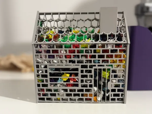 Maisonnette à "cacas" de filament - rangement décoratif