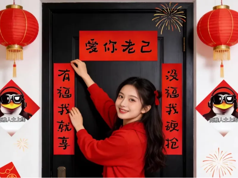 新年抽象爱你老己搞笑对联【高端人士必备】